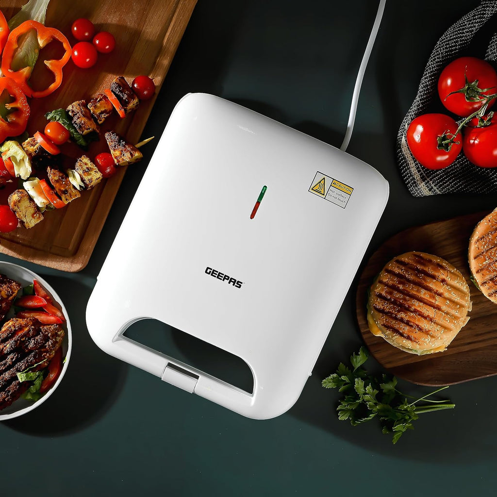 Geepas Grill Maker â€“ Non-Stick Plates, Overheat Protection