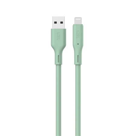 LZEL Celeris Silox CXL Soft Silicone USB-A to Lightning Cable, 480Mbps, 15W Max, 2m