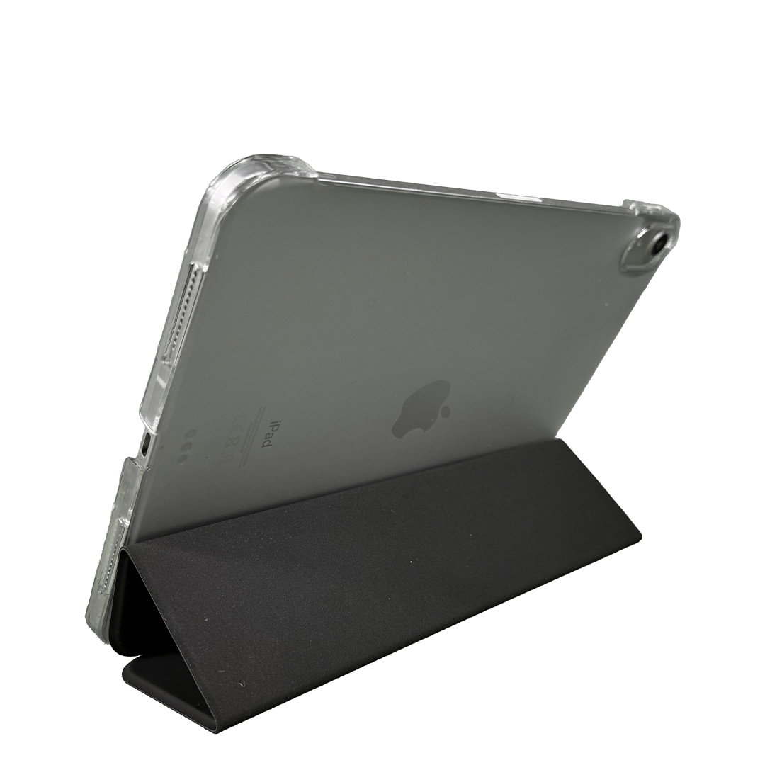 LZEL Imperium Trifolio Smart Folio Case for iPad 10.9" / 11" (A16-2025) – Transparent Back | Black
