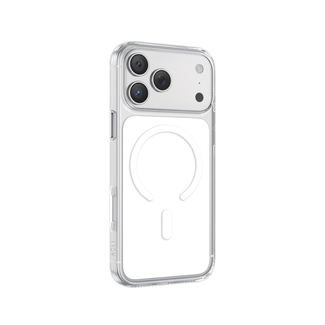 Asli Global Magtrox Neo Scratch-Resistant Transparent Magsafe Case For IPhone 17 Pro | White