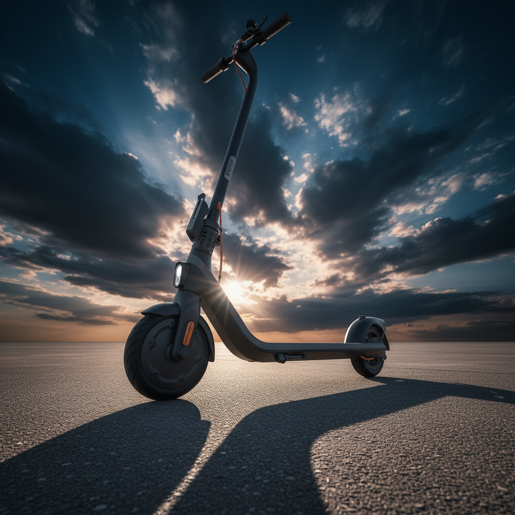 SEGWAY Ninebot E2 Plus Electric Kick Scooter, Top Speed 25km/h, NB-E2-PLUS â€“ Black & Grey
