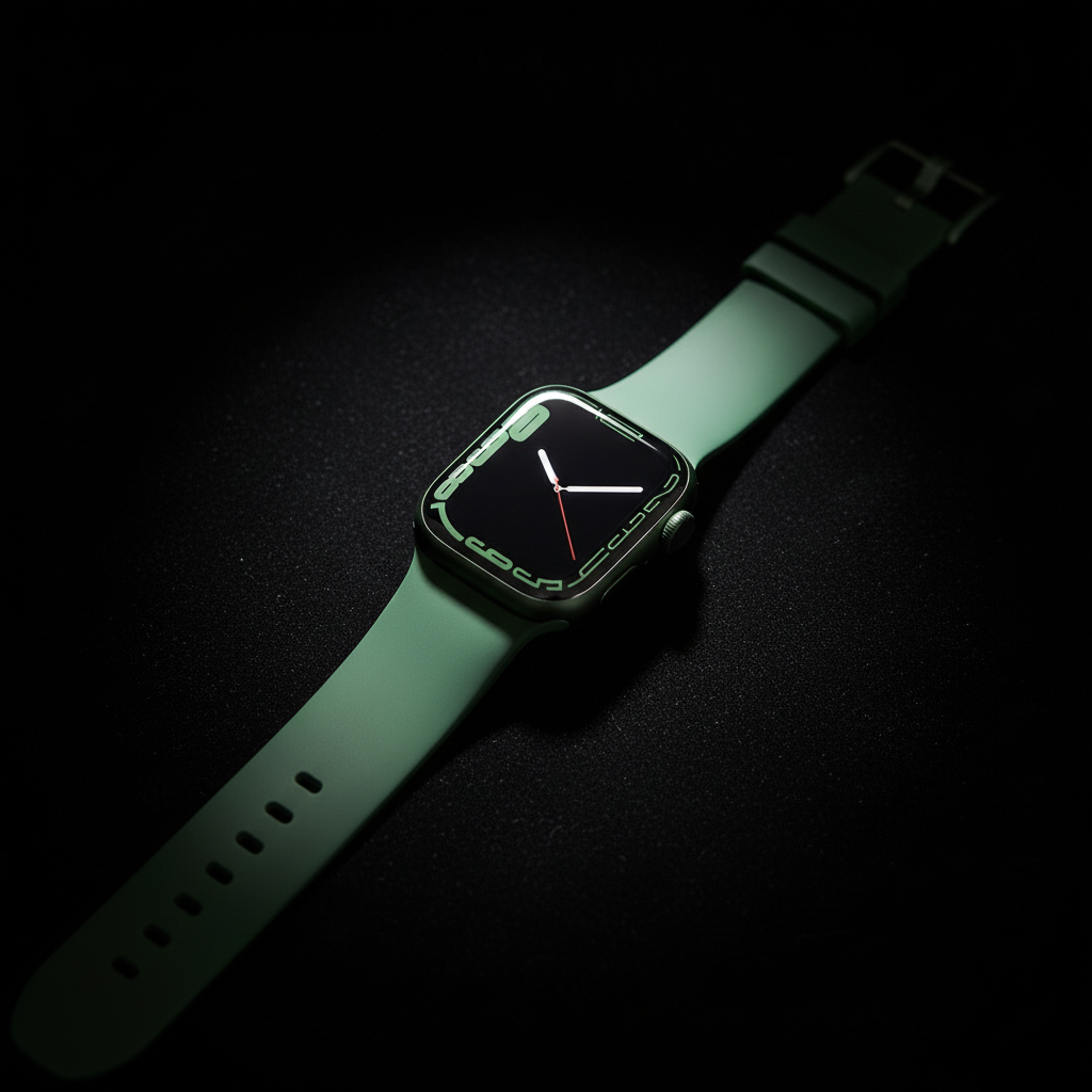 Apple Watch Series 7 GPS, 41mm Green Aluminium Case with Clover Sport Band - Regular