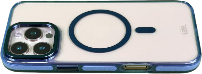 LZEL iPhone 16 Pro  Armor Clear Case With MagSafe | Blue