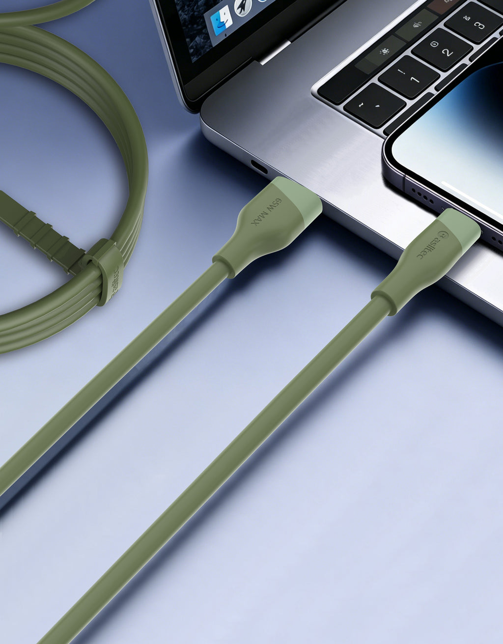 aslitec SILICORECHARGE 65W Fast Charging & Data Cable â USB-A to USB-C