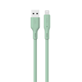 LZEL Celeris Silox CXL Soft Silicone USB-A to Lightning Cable, 480Mbps, 15W Max, 1m | Green