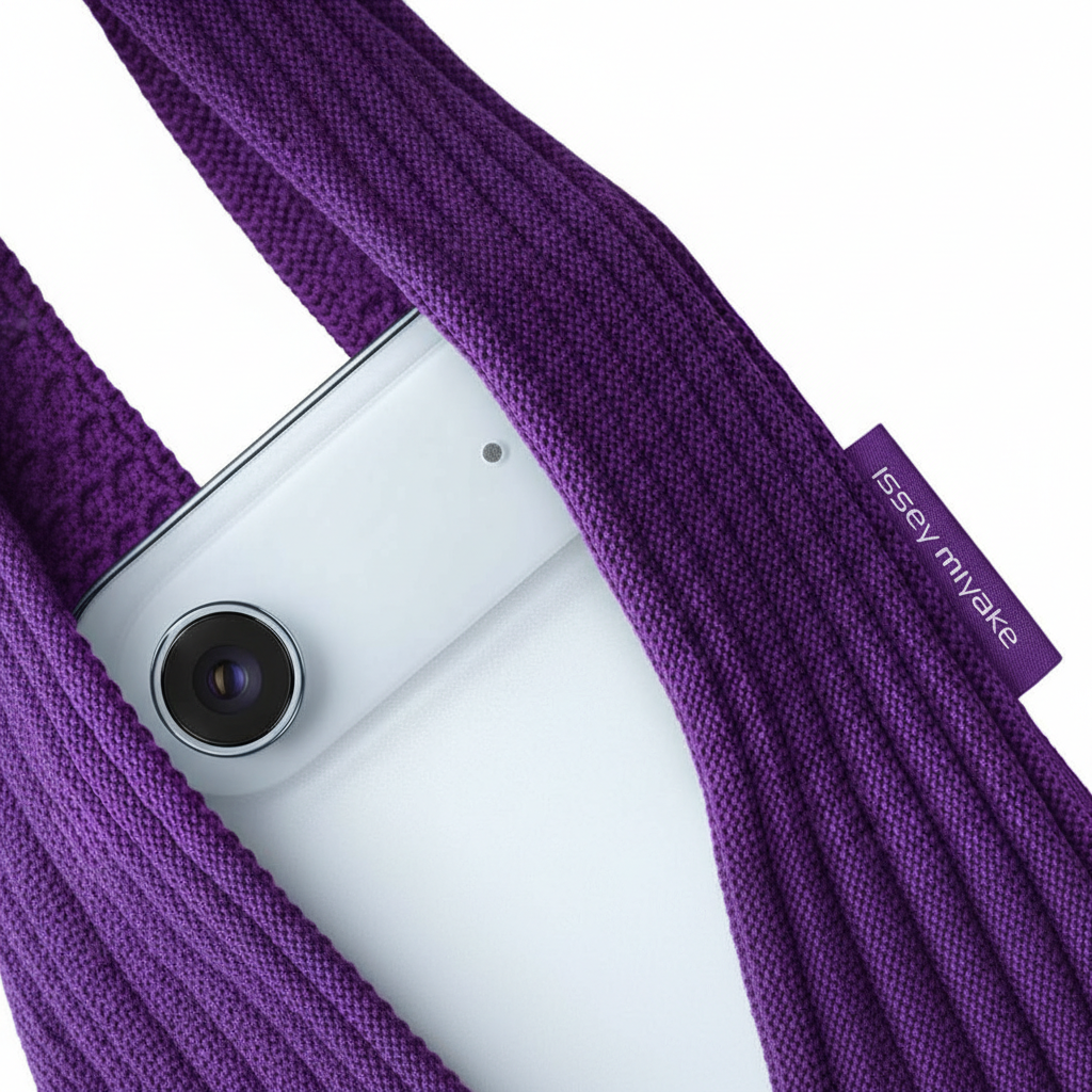 Phone Pocket with Strap â€“ Stretch Knit Wearable iPhone Holder 80 cm | Purple