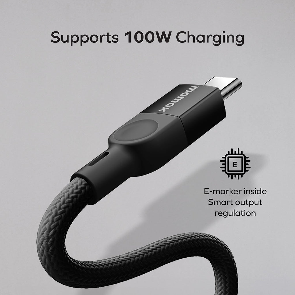 Momax Mag Link USB-C to USB-C 100W Magnetic Cable (1m) | White