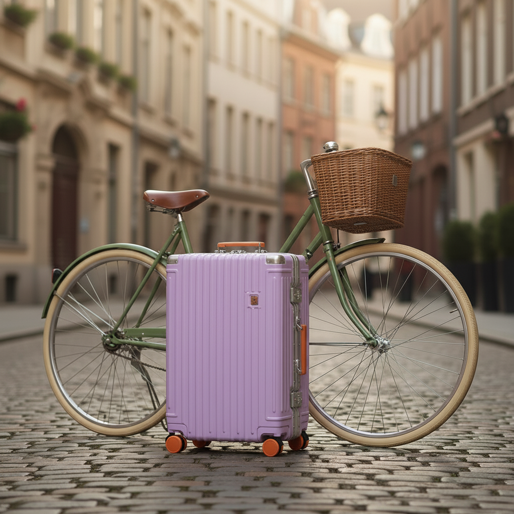 Trolly ABS Suitcase 4 Wheels 26 Inch | Purple