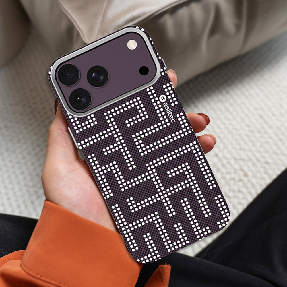 aslitec MAZEMAG MagSafe Case with Maze Pattern & Metal Accents for iPhone 18 Pro & 18 Pro Max