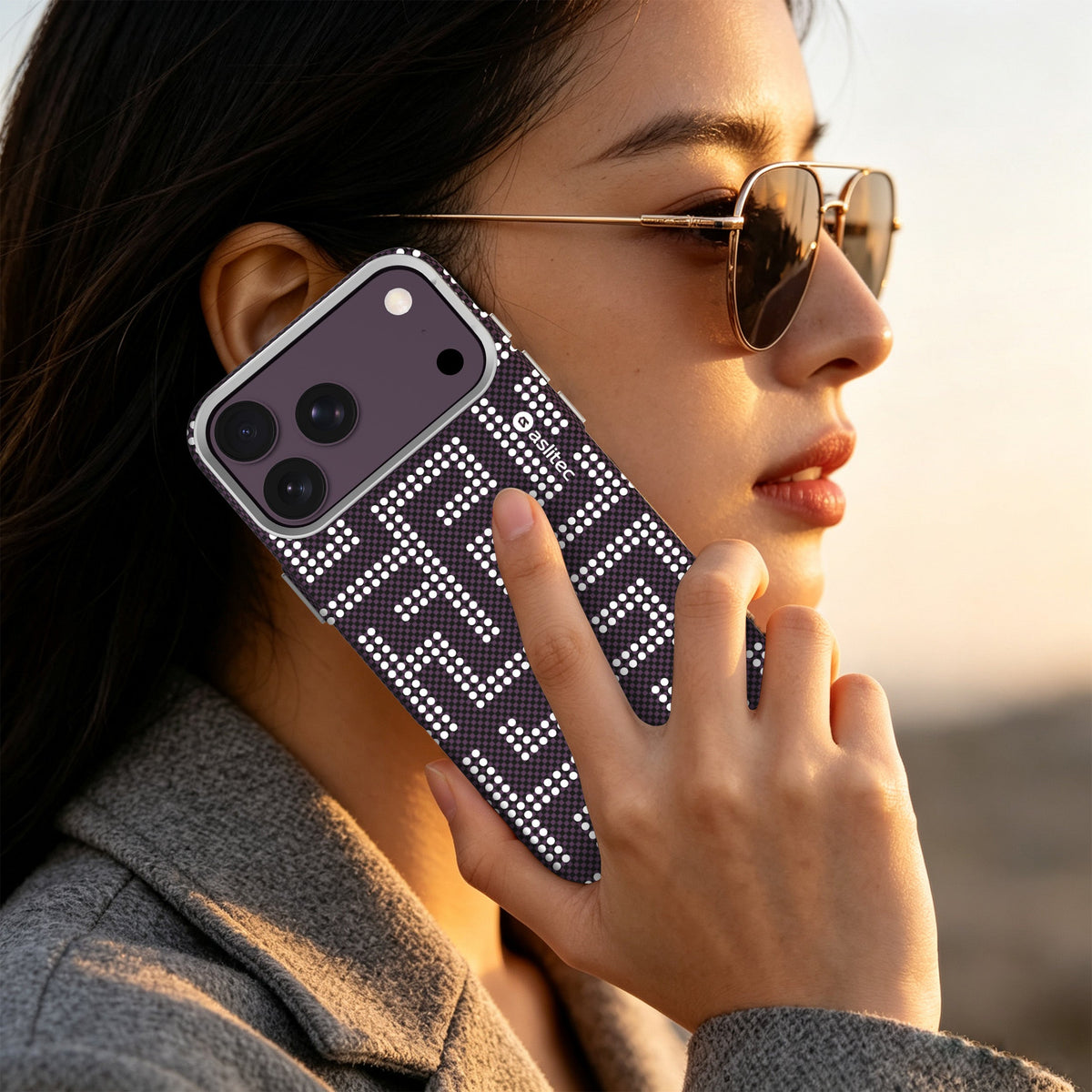 aslitec MAZEMAG MagSafe Case with Maze Pattern & Metal Accents for iPhone 18 Pro & 18 Pro Max
