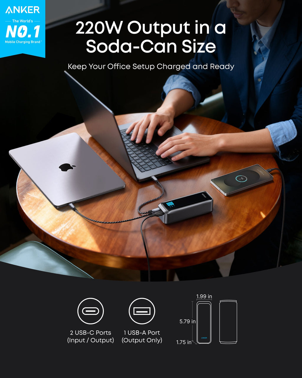 Anker Prime Power Bank 20,000mAh â€“ 220W Fast Charging