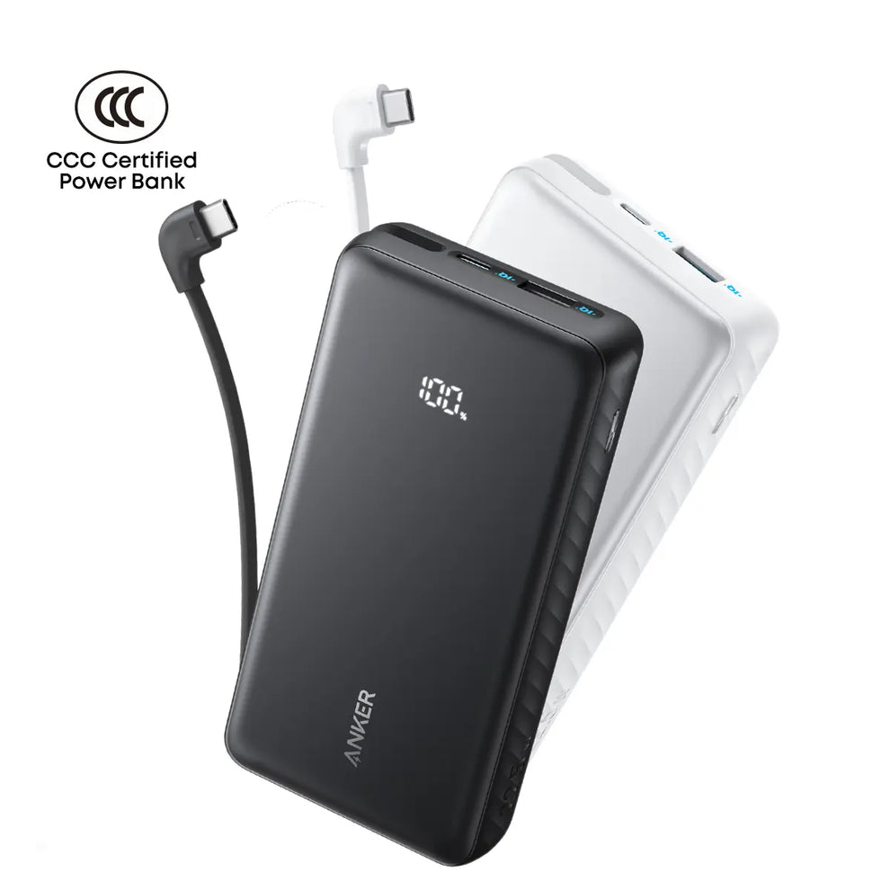 Anker Zolo Power Bank 20,000mAh 22.5W with Built-In USB-C Cable