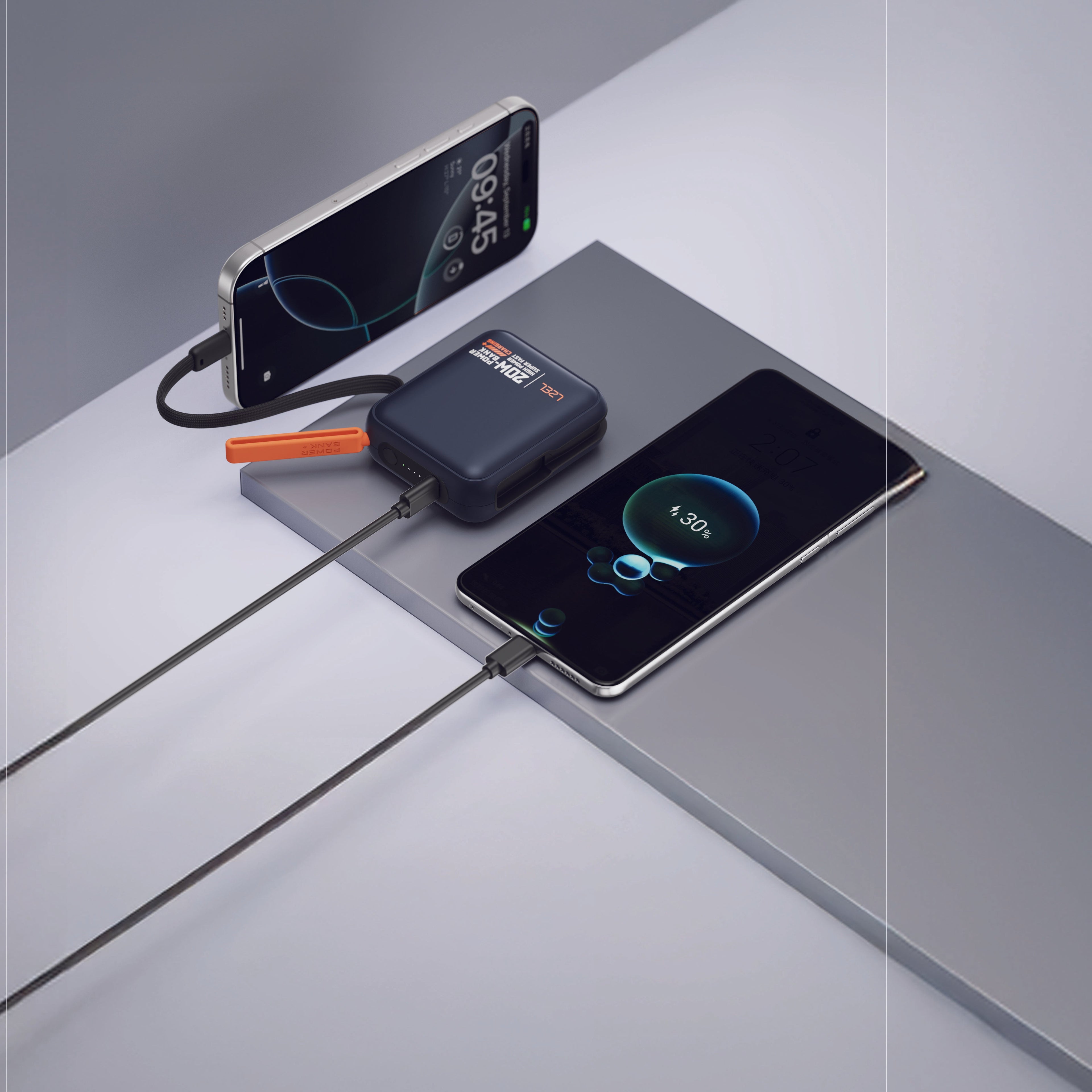 LZEL ZenoFlex Charge Mini 10000mAh PD Power Bank â€“ 20W Output / 18W Input | Navy Blue