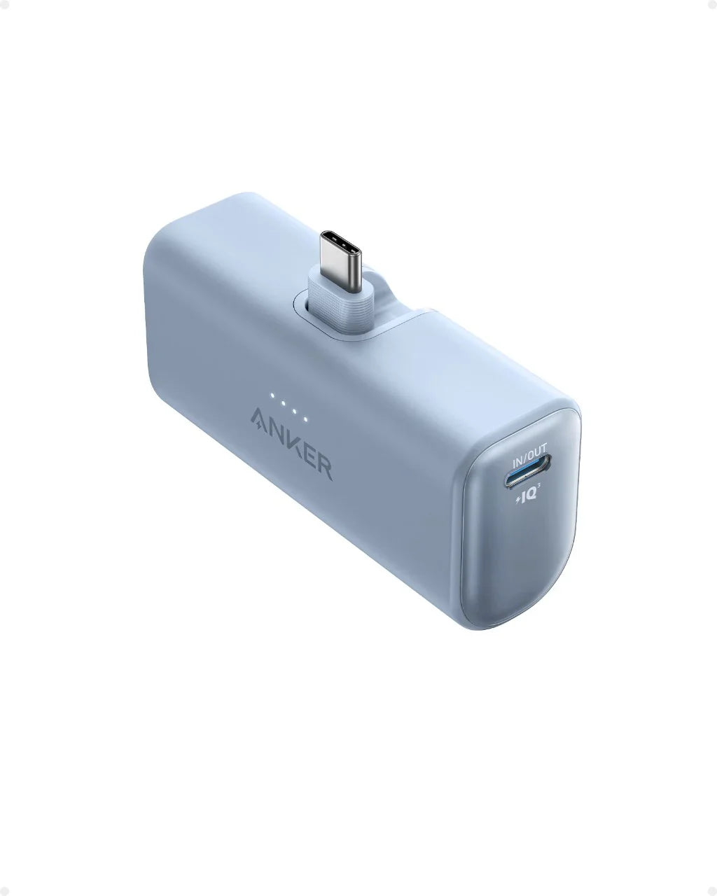 Anker 5000mAh Compact With Foldable USB-C Connector PD Fast Charging | Blue