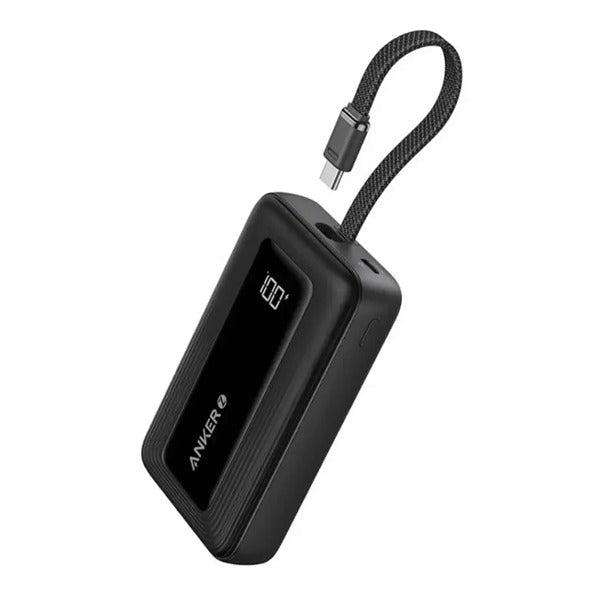 Anker Zolo 10000mAh 30W Power Bank Portable Charger with Built-in USB C Cable
