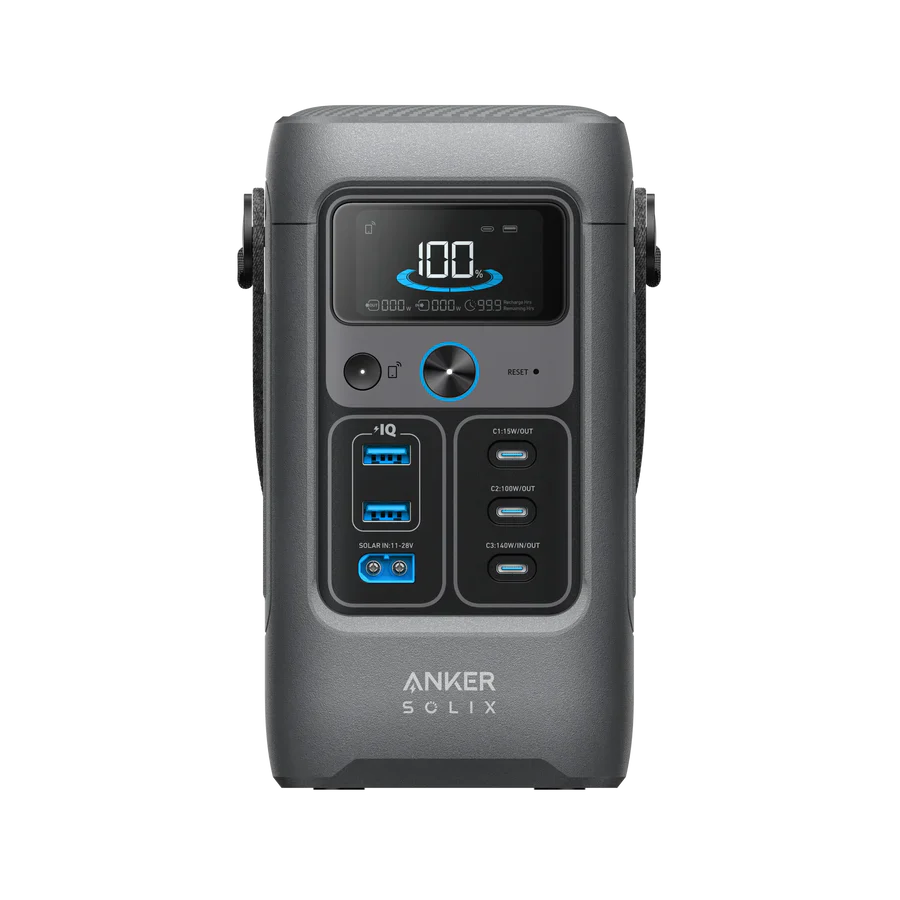 Anker SOLIX C200 DC Portable Power Station - 192Wh | 200W | Dark Gray