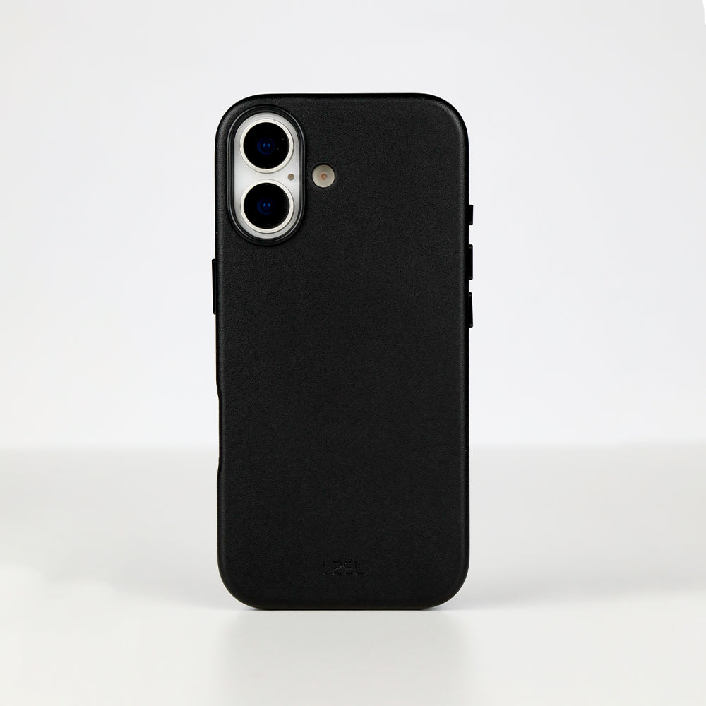 LZEL MagOrbio Leather Case for iPhone 17 | Black