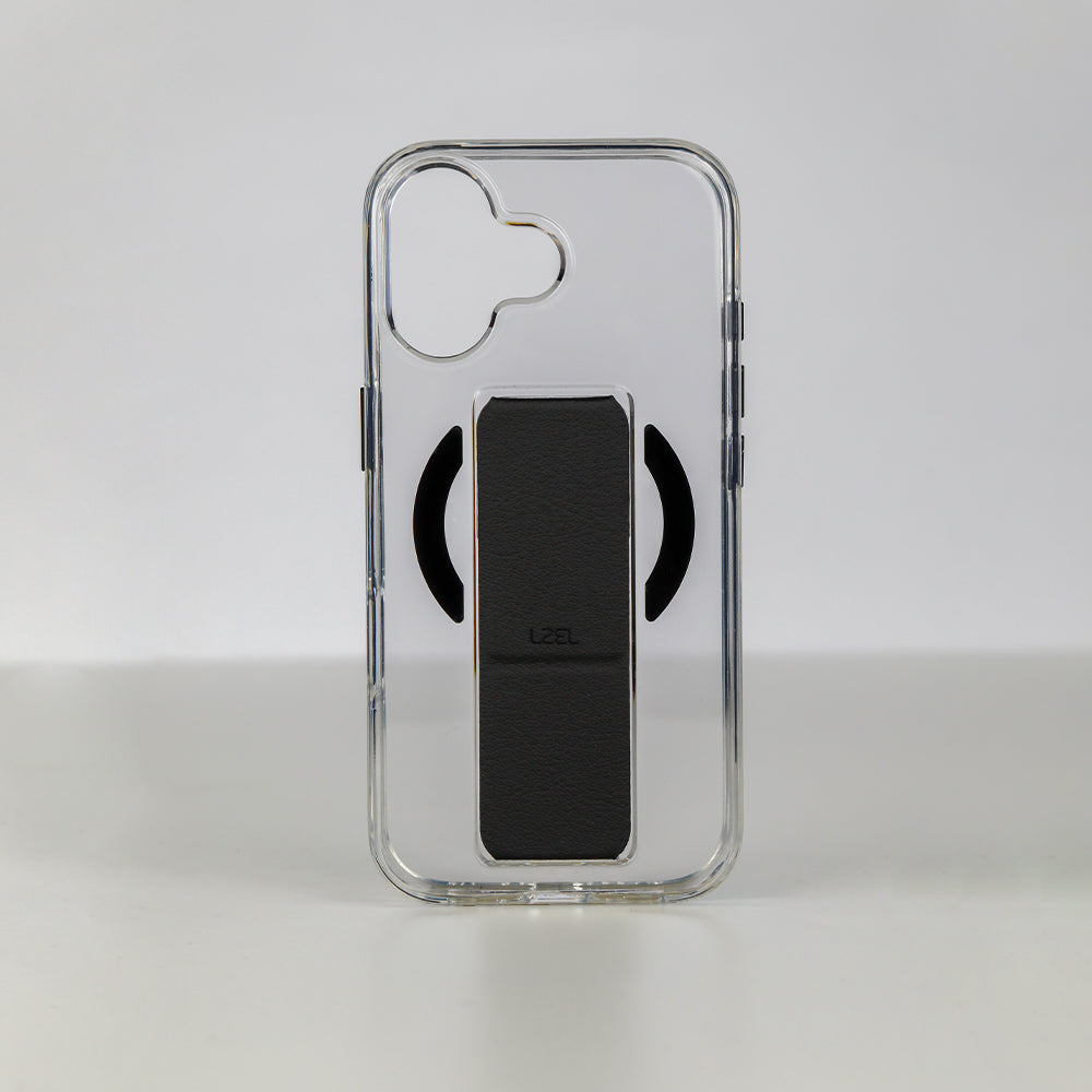 LZEL MagClear LeatherGrip Case for iPhone 17