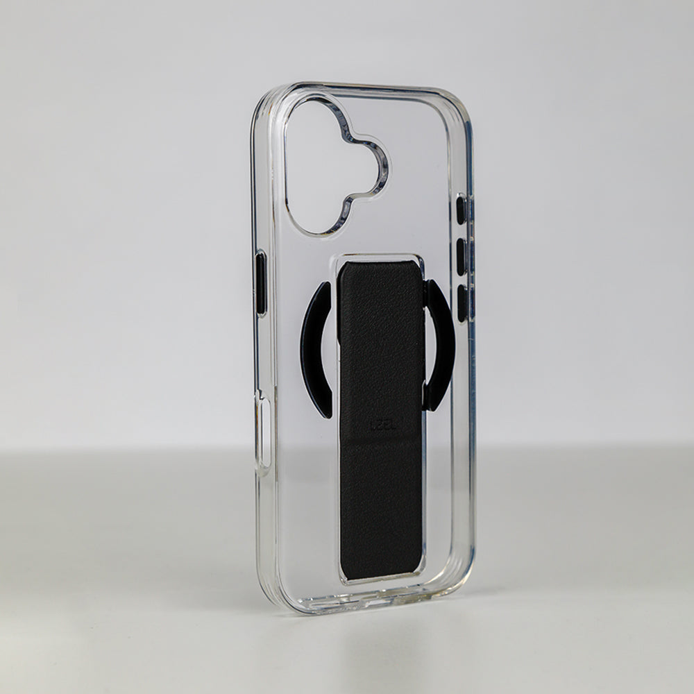 LZEL MagClear LeatherGrip Case for iPhone 17