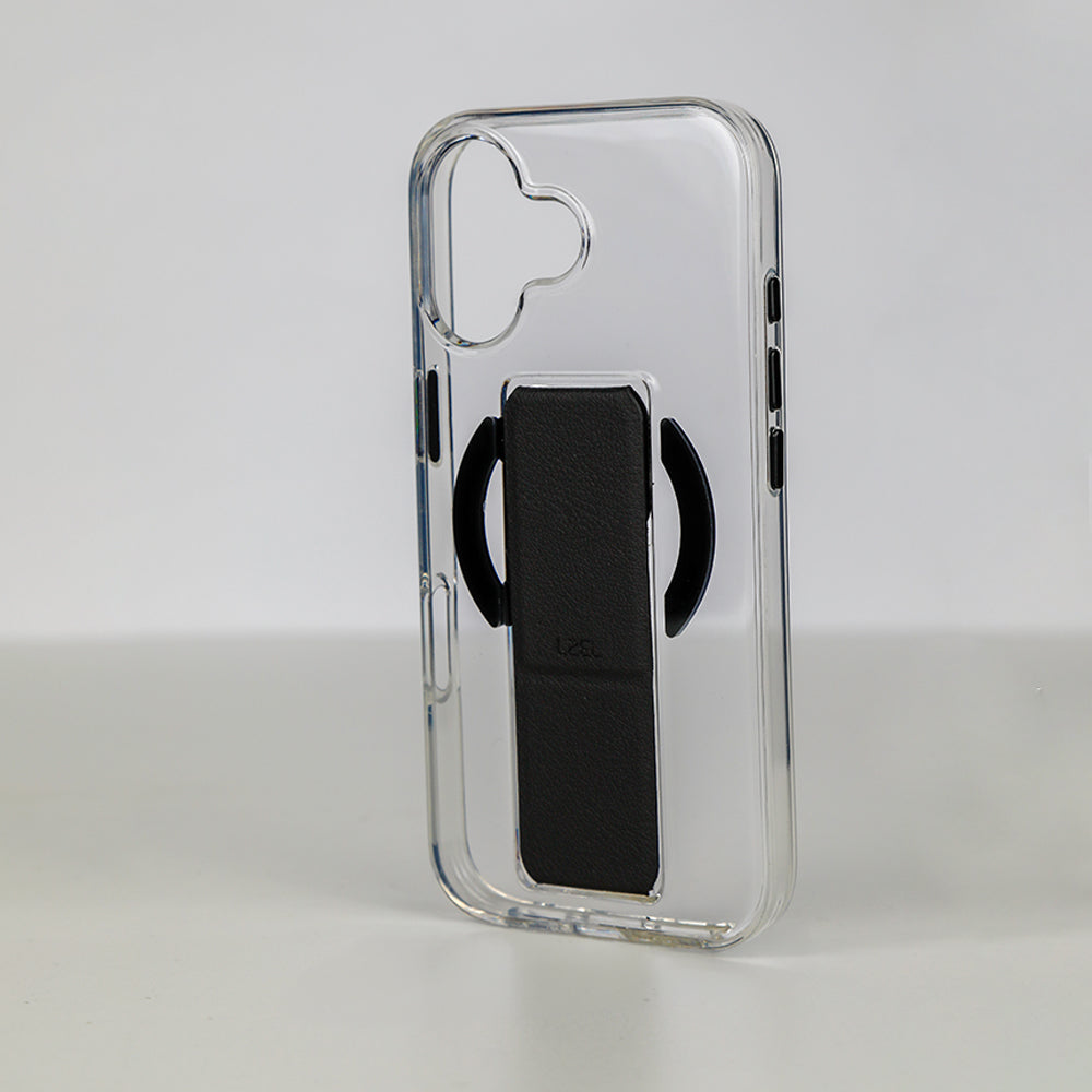 LZEL MagClear LeatherGrip Case for iPhone 17