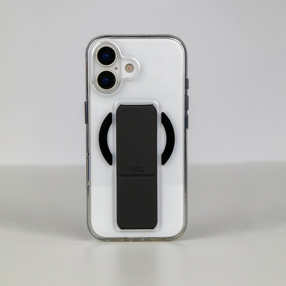 LZEL MagClear LeatherGrip Case for iPhone 17