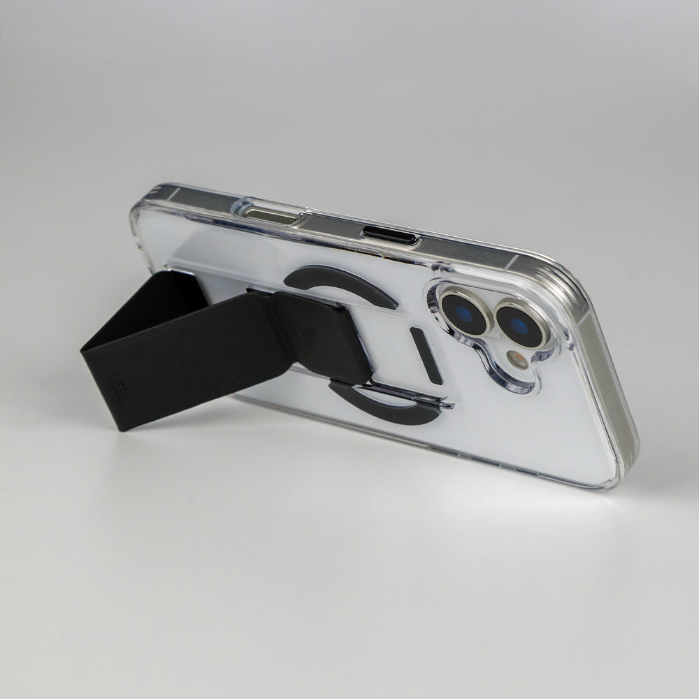 LZEL MagClear LeatherGrip Case for iPhone 17