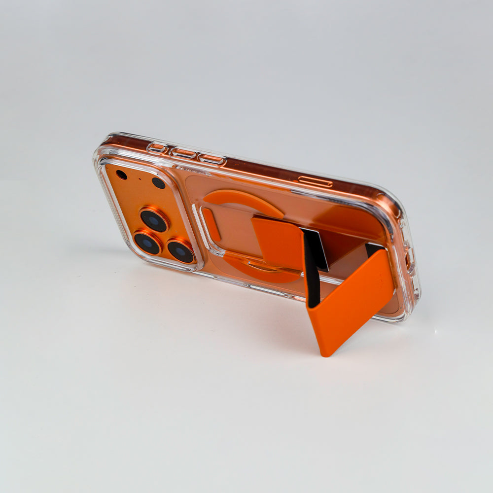Asli Global MagTrox Gravitas Transparent with Leather Grip MagSafe Case for iPhone 17 Pro