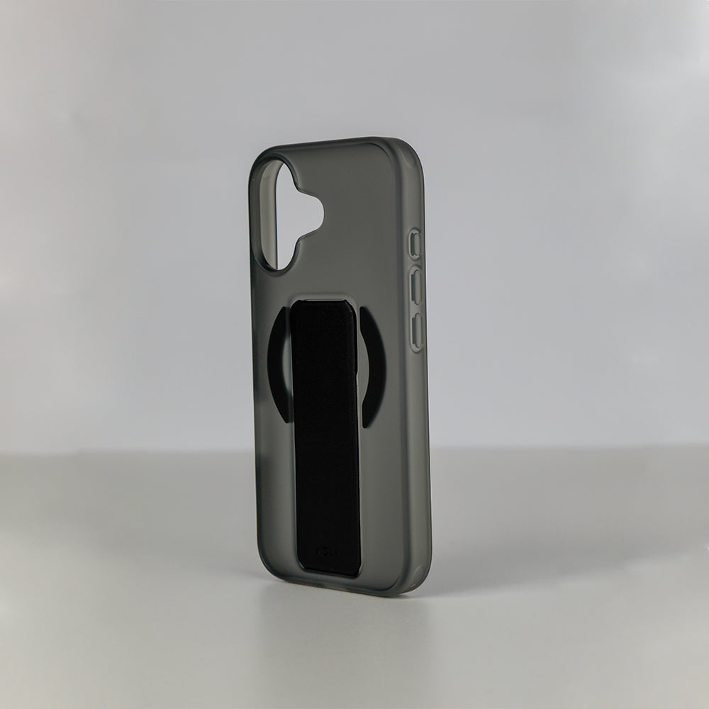 Asli Global MagTrox Gravitas MagSafe Leather Grip Case for iPhone 17 | Black