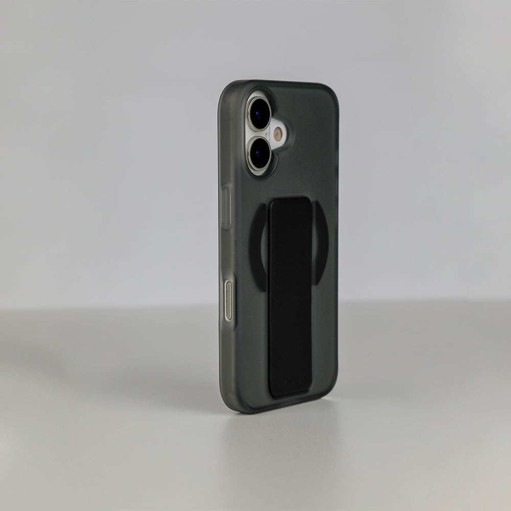 Asli Global MagTrox Gravitas MagSafe Leather Grip Case for iPhone 17 | Black