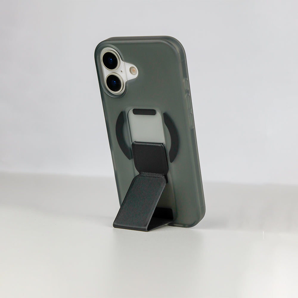 Asli Global MagTrox Gravitas MagSafe Leather Grip Case for iPhone 17 | Black