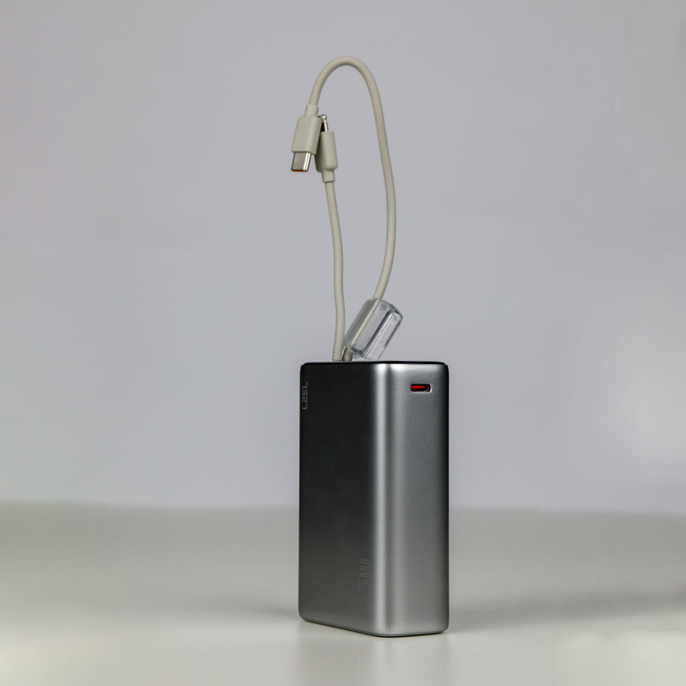 LZEL Neurode 20K Pd45W Mini Power Bank Pd3.0 & Qc3.0 | Usb-C Cable & Lighting Cable