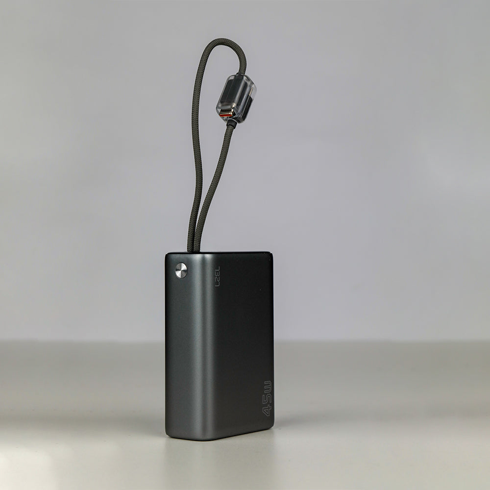 LZEL Neurode 20K Pd45W Mini Power Bank Pd3.0 & Qc3.0 | Usb-C Cable & Lighting Cable