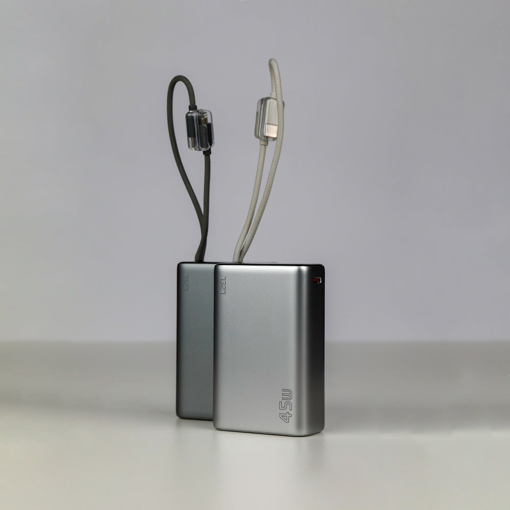 LZEL Neurode 20K Pd45W Mini Power Bank Pd3.0 & Qc3.0 | Usb-C Cable & Lighting Cable