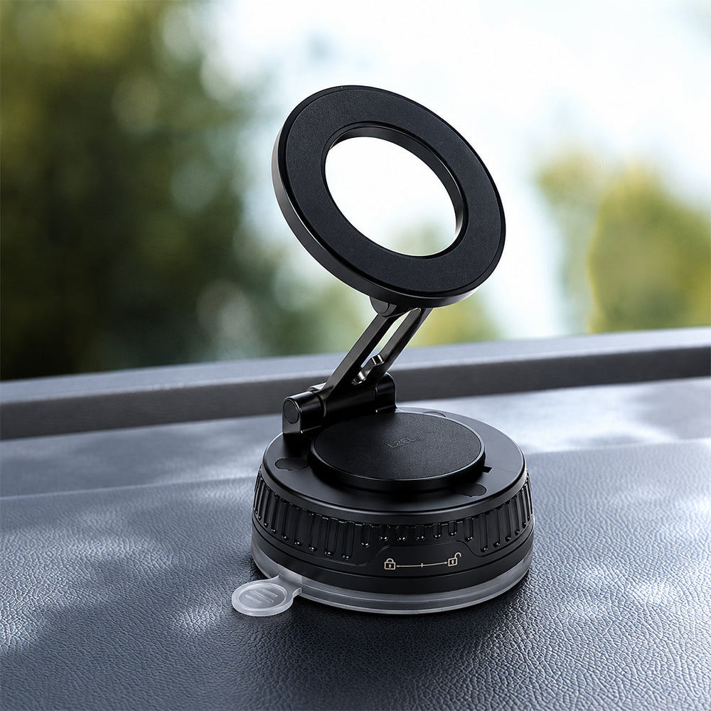 LZEL Magvortex Flex Vacuum Suction Phone Holder 360Â° Rotation | Black