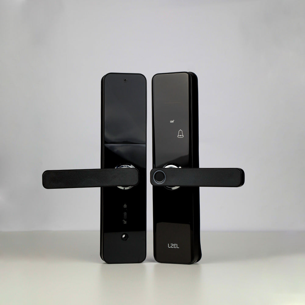 LZEL ZYNTRA Smart Door Lock with Alarm & Tuya App Control | Black