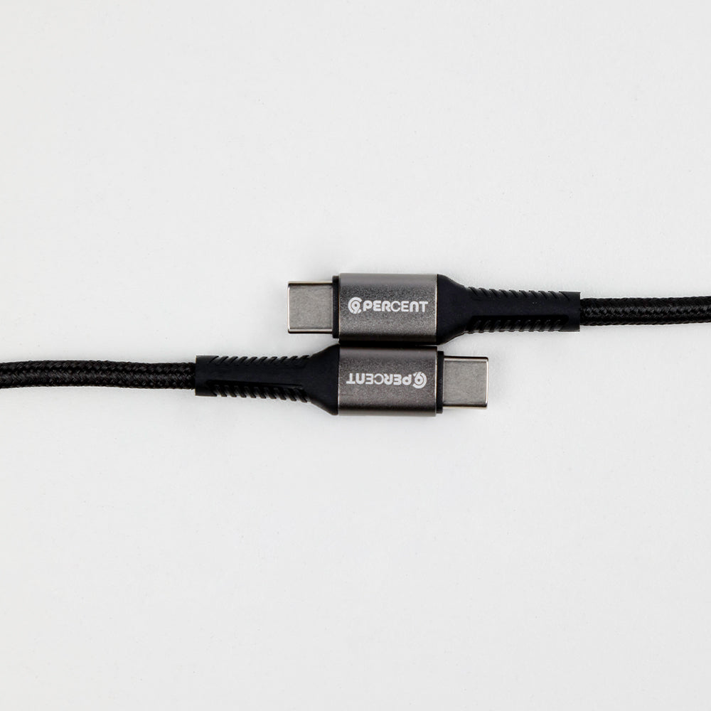 90 Percent Voltix90 Core – USB-C to USB-C Braided Cable, 2M