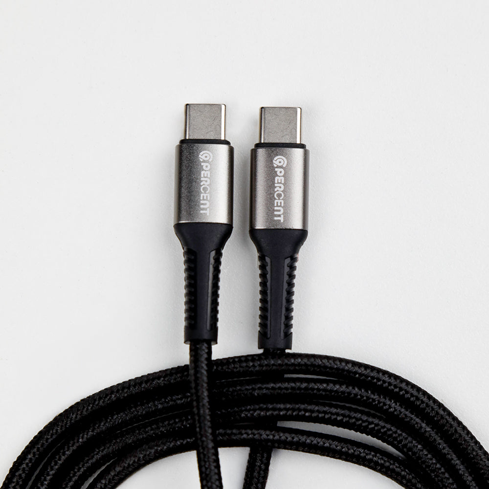 90 Percent Voltix90 Core – USB-C to USB-C Braided Cable, 2M
