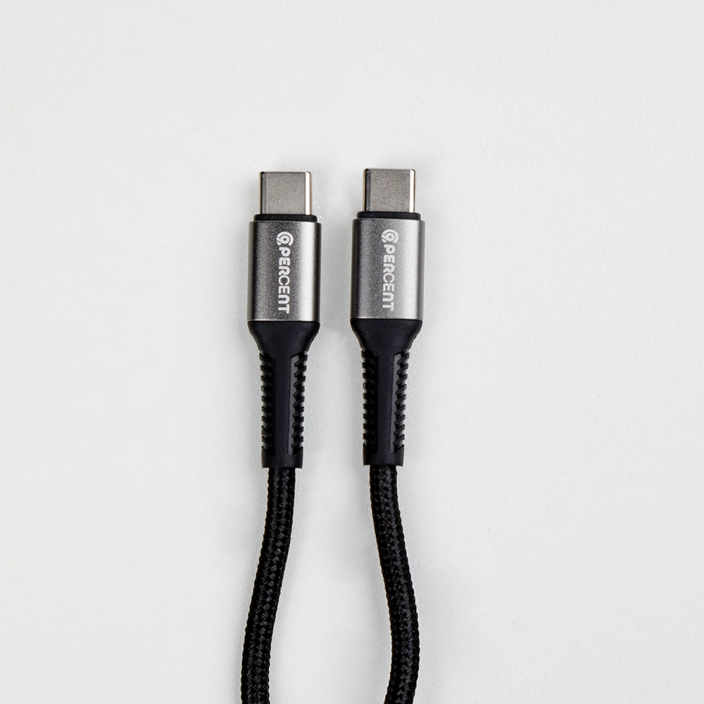 90 Percent Voltix90 Core – USB-C to USB-C Braided Cable, 2M