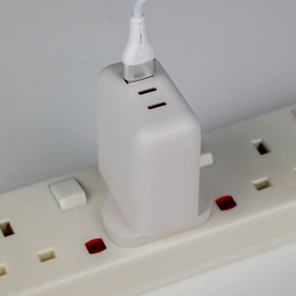 aslitec VexoraGaN 65W â Compact GaN Charger, USB-A  Dual USB-C Triple Ports