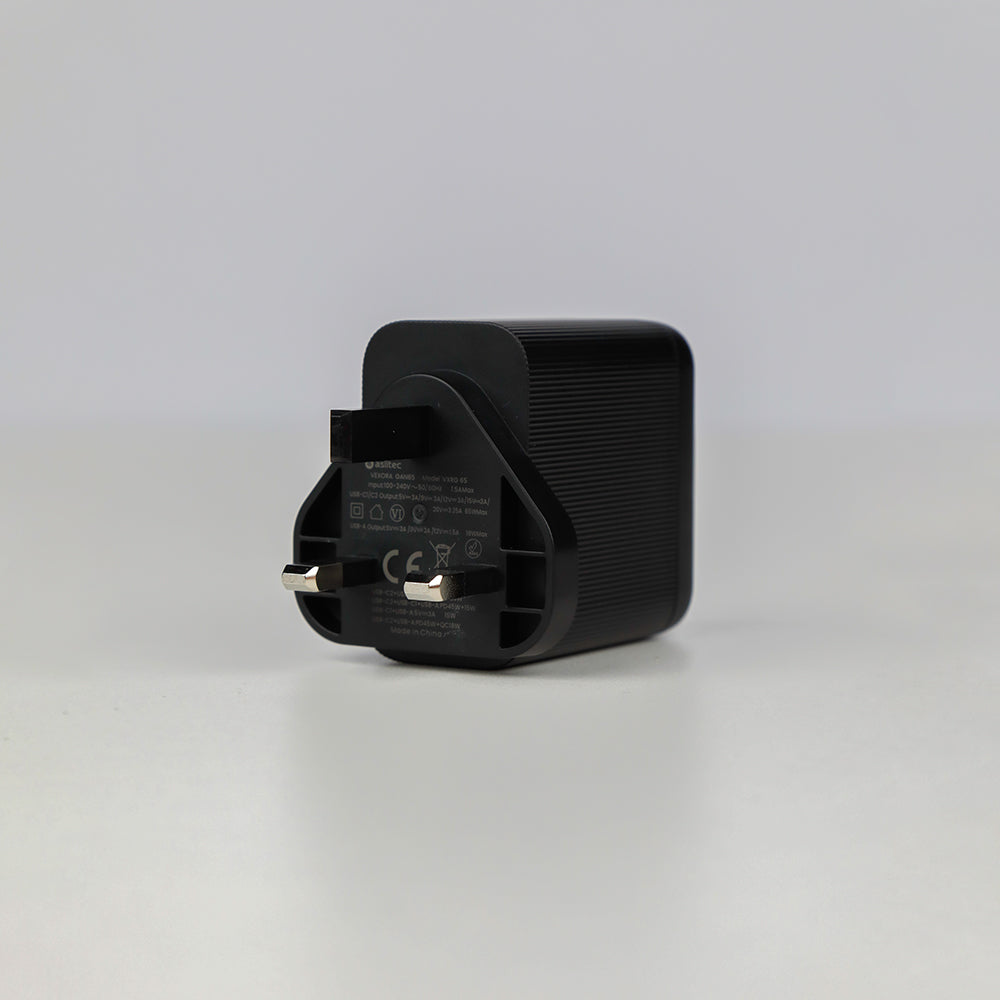 aslitec VexoraGaN 65W â Compact GaN Charger, USB-A  Dual USB-C Triple Ports