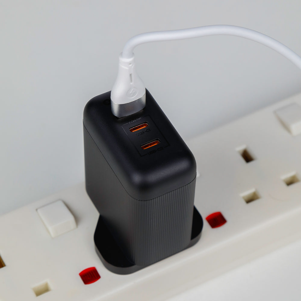 aslitec VexoraGaN 65W â Compact GaN Charger, USB-A  Dual USB-C Triple Ports