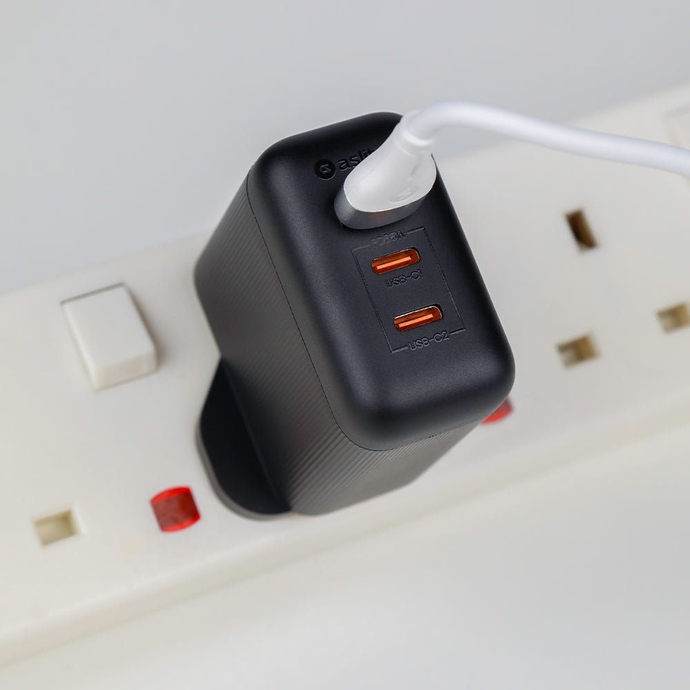 aslitec VexoraGaN 65W â Compact GaN Charger, USB-A  Dual USB-C Triple Ports
