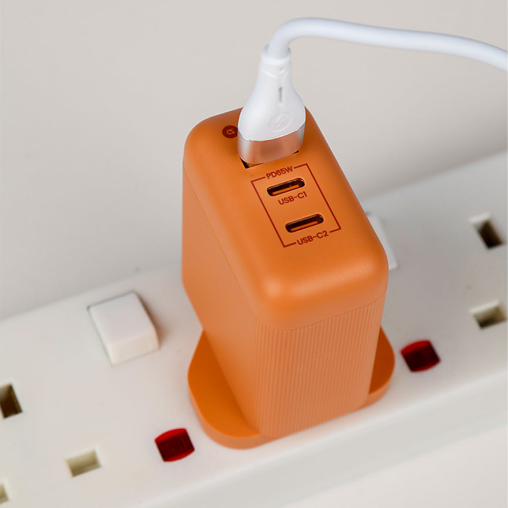 aslitec VexoraGaN 65W â Compact GaN Charger, USB-A  Dual USB-C Triple Ports
