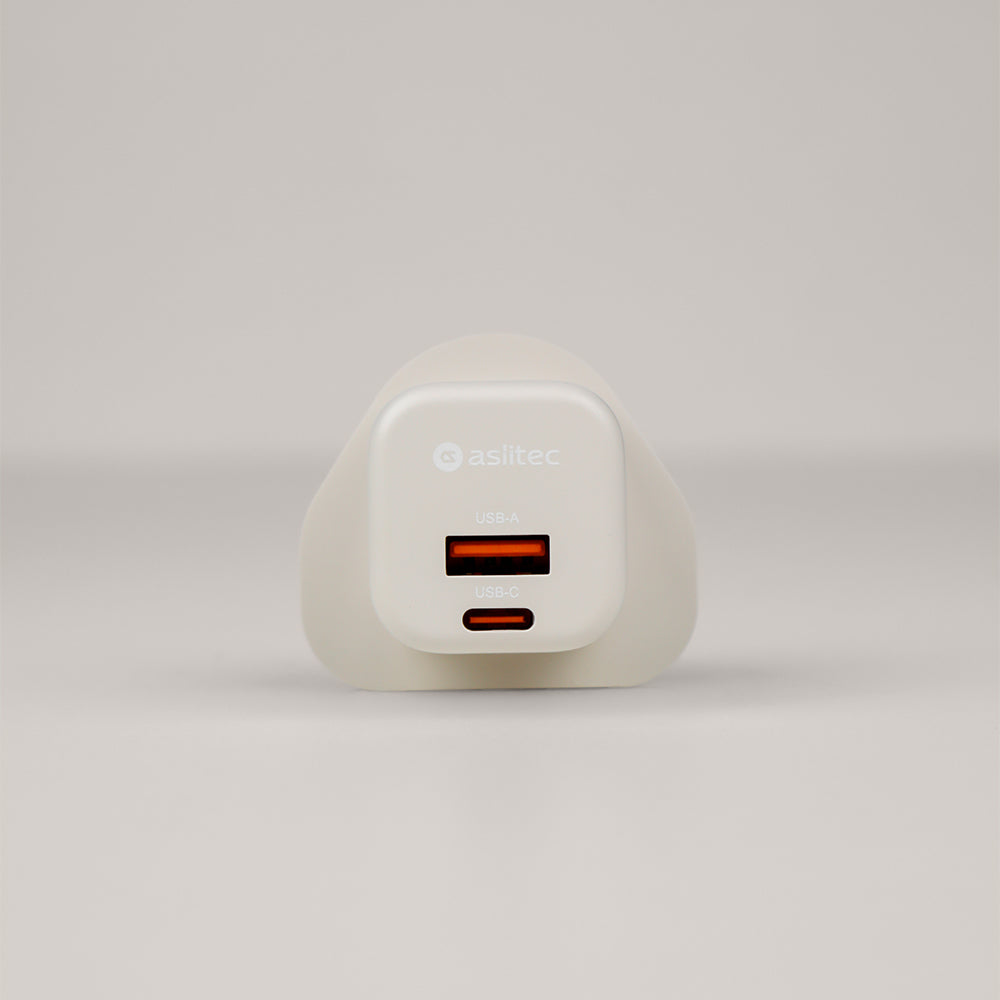 aslitec VexoraGaN 35W â€“ Premium GaN Charger, Dual USB-A + USB-C Ports