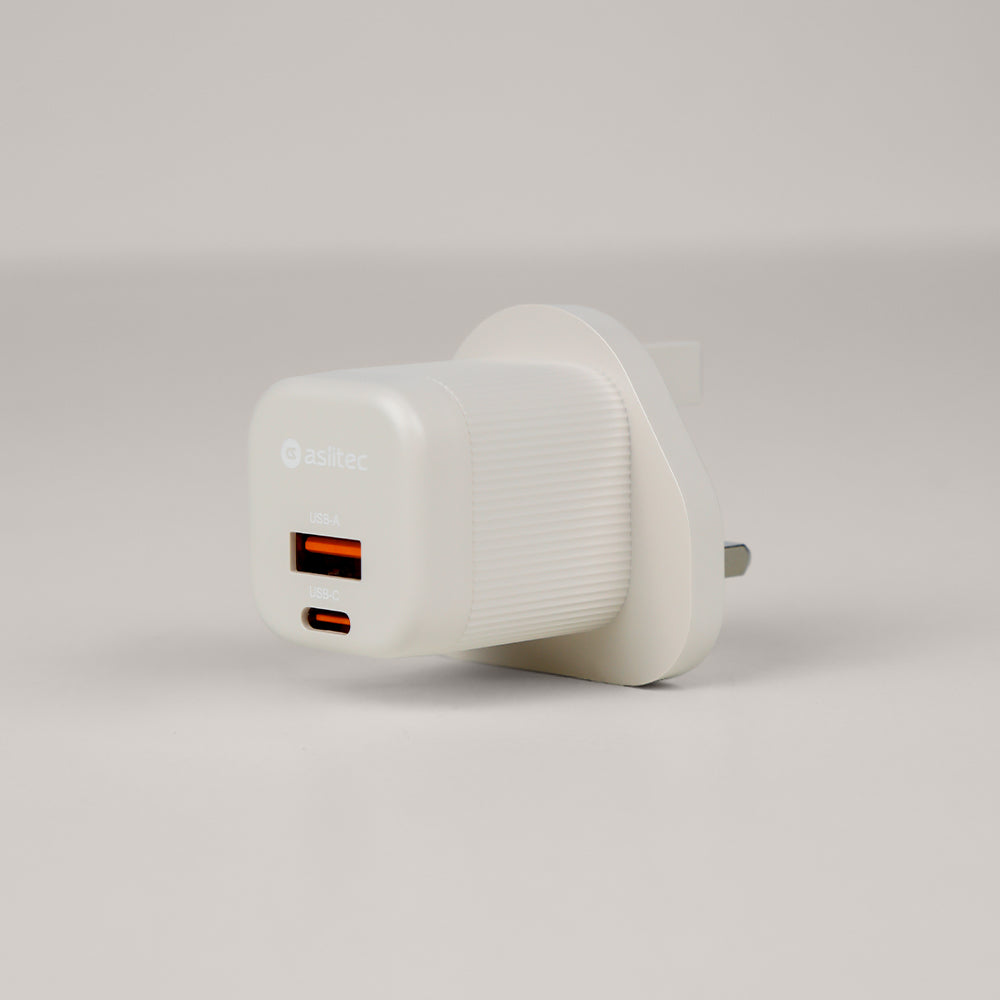 aslitec VexoraGaN 35W â€“ Premium GaN Charger, Dual USB-A + USB-C Ports