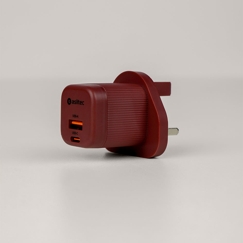 aslitec VexoraGaN 35W â€“ Premium GaN Charger, Dual USB-A + USB-C Ports