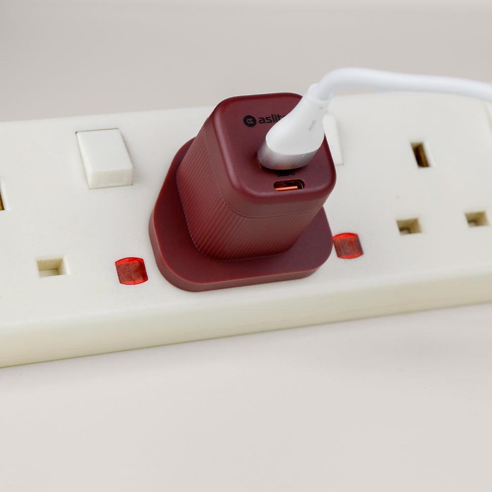 aslitec VexoraGaN 35W â€“ Premium GaN Charger, Dual USB-A + USB-C Ports