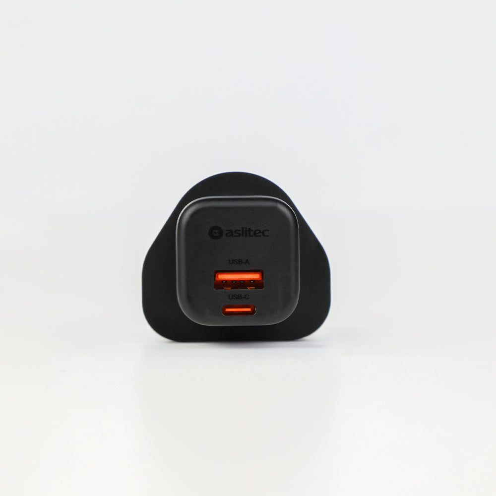 aslitec VexoraGaN 35W â€“ Premium GaN Charger, Dual USB-A + USB-C Ports