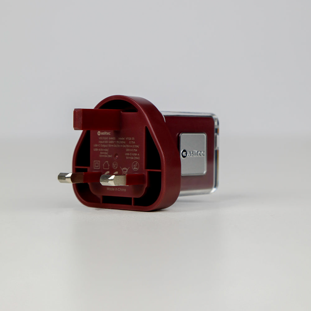 aslitec VoltiqueGaN 35W â€“ Premium GaN Charger, Dual USB-A + USB-C Ports