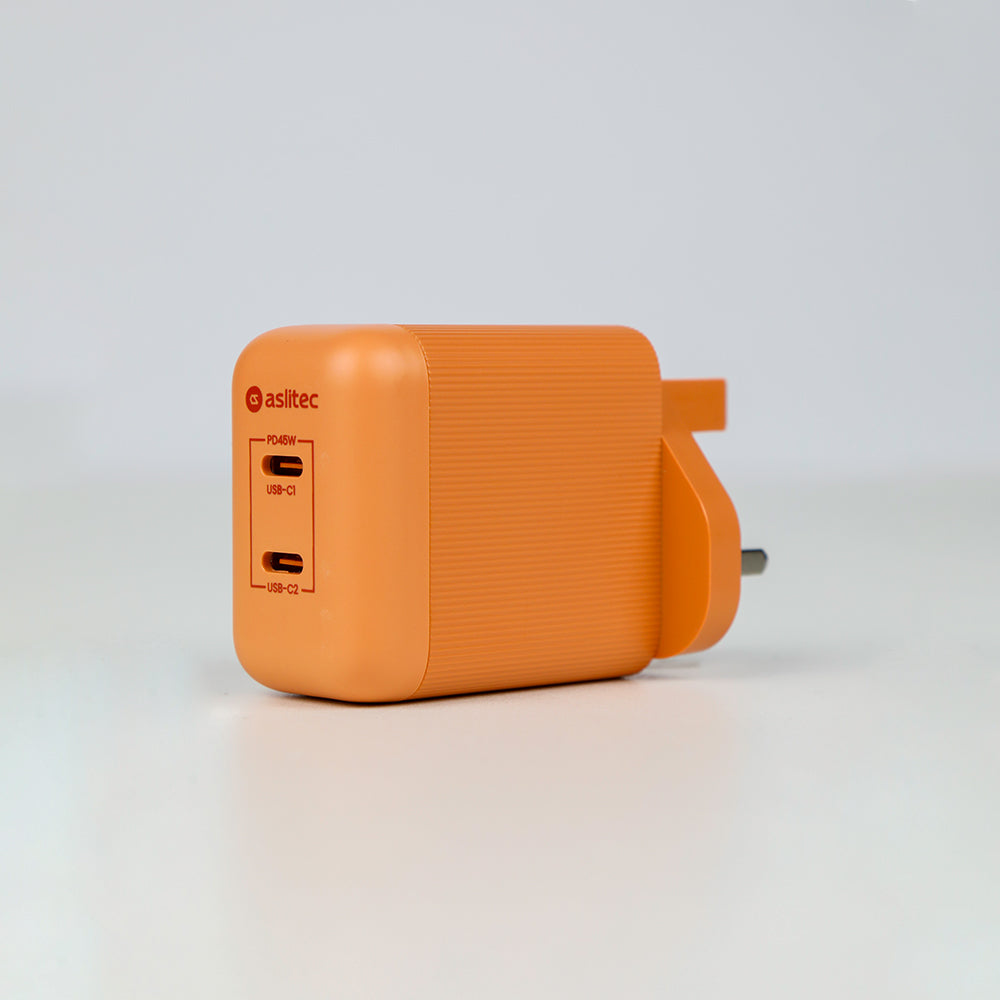 aslitec VexoraGaN 45W â Compact GaN Charger, Dual USB-C Ports